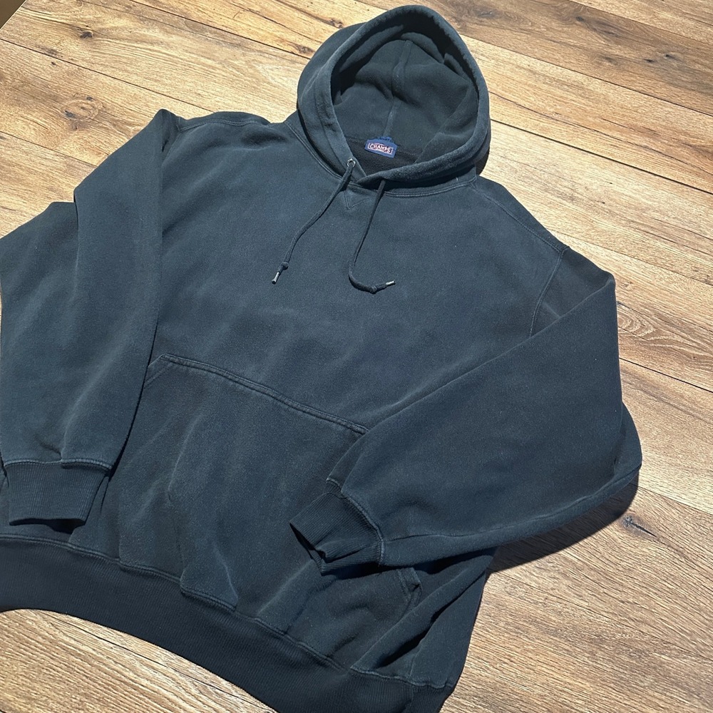 Vintage Champs Sports Black Hoodie Pullover Mens XL